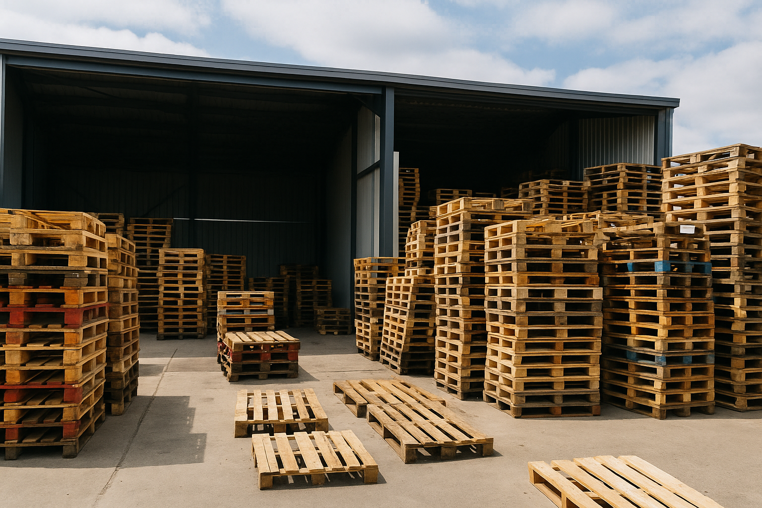 Pallets warehouse